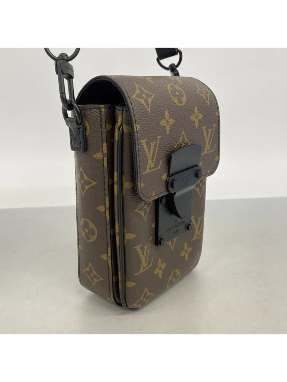 Louis Vuitton Shoulder Bag Monogram Macassar S Rock Vertical Wearable Wallet